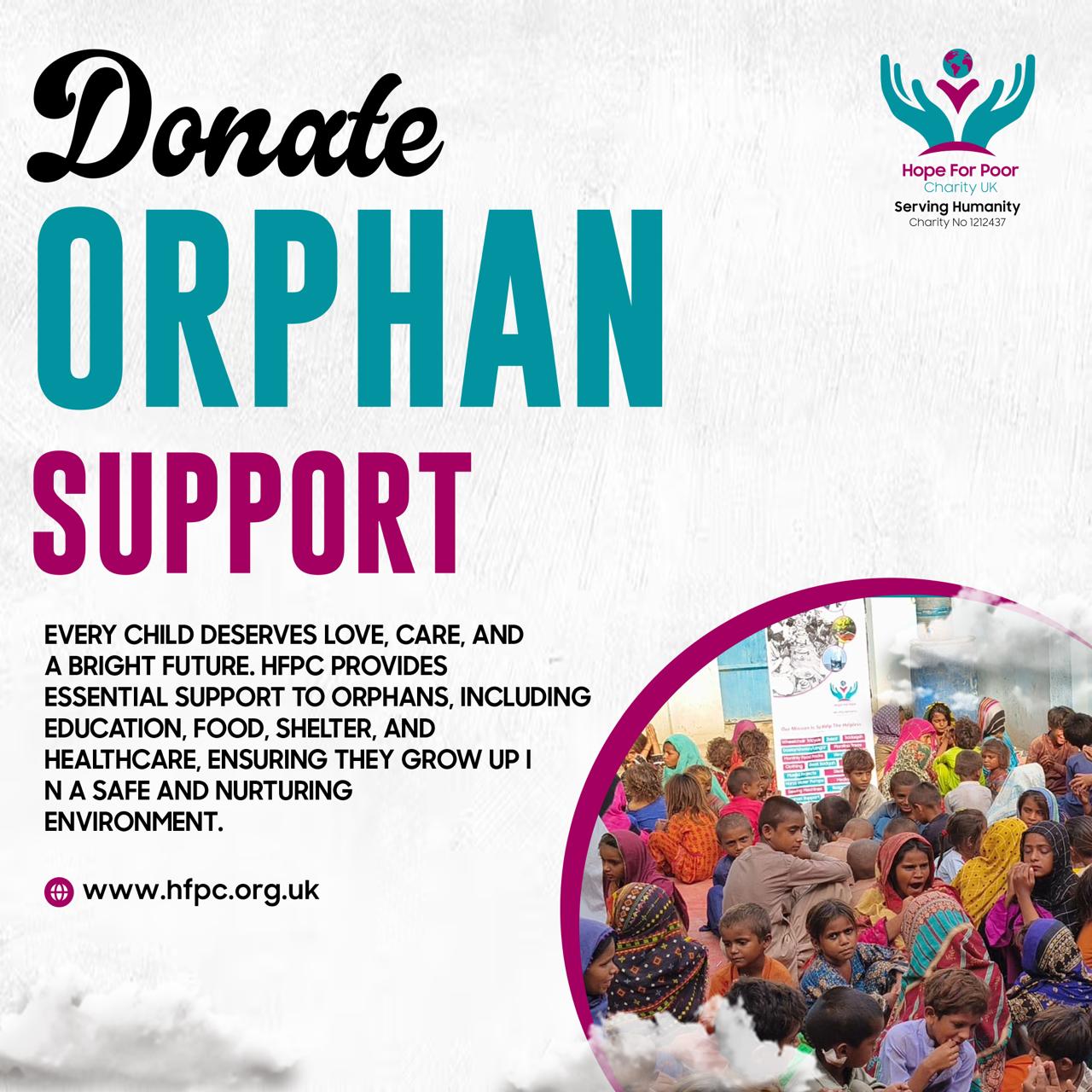 Orphan support charity initiative